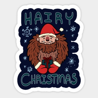 Hairy Christmas Sticker